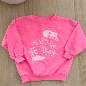 Pink Kids Sweatshirt - Let's Go Girls! Perfect for rodeo!